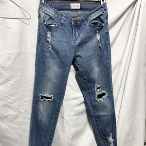 Distressed jeans